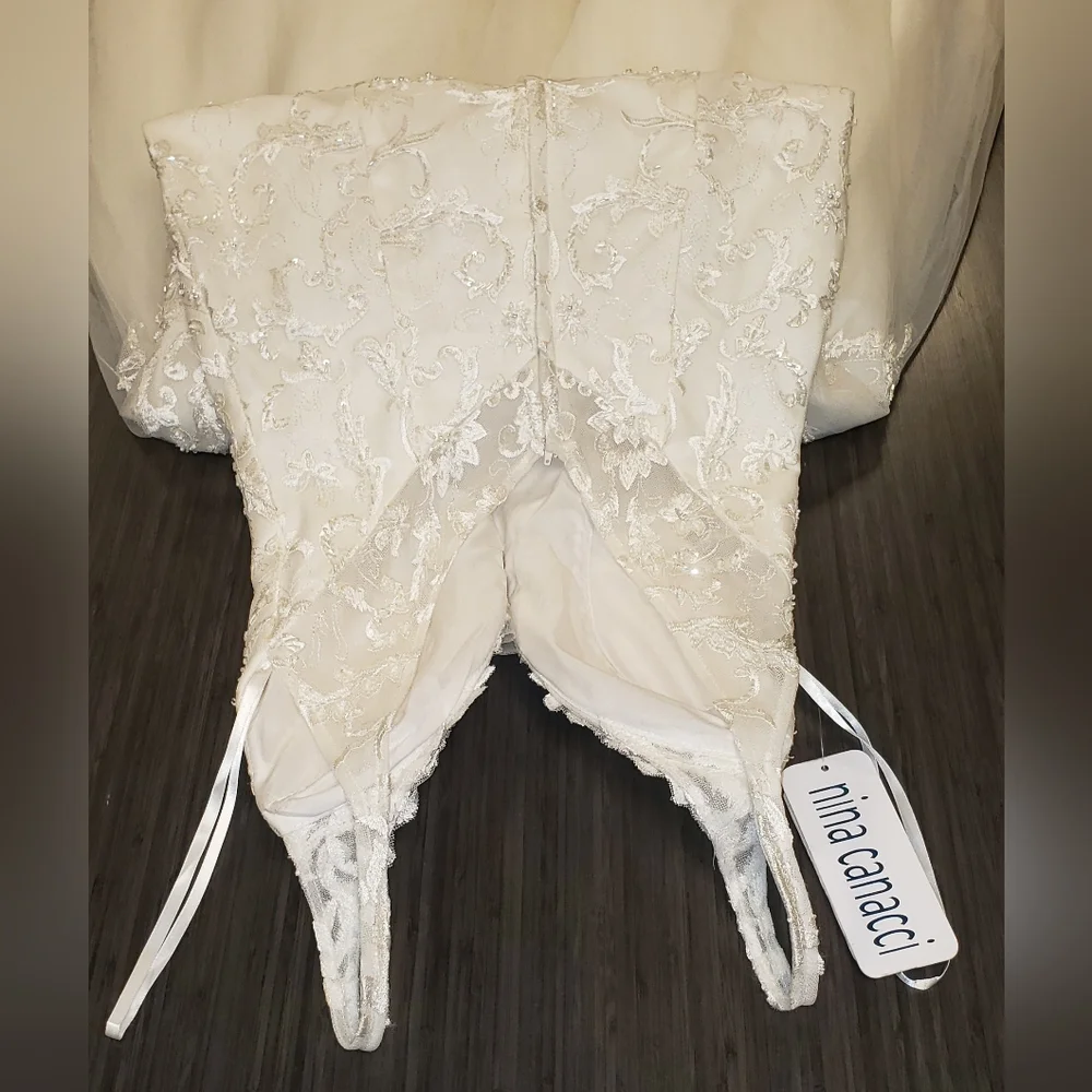 Nina Canacci Ivory Embroidered Wedding Dress - Picture 4 of 15